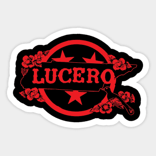 Lucero Band Text Logo Red Sticker